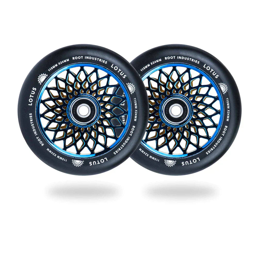 Lotus 110mm Wheels - Black/Blu-Ray