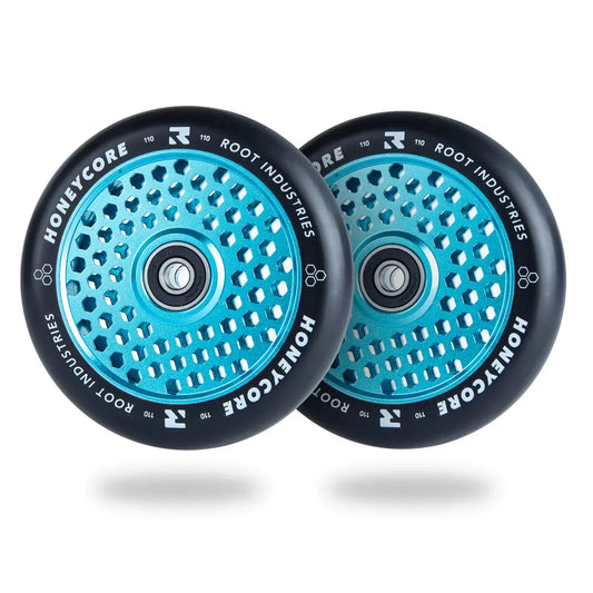 HoneyCore 110mm Wheels - Black/Sky Blue