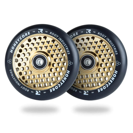 HoneyCore 110mm Wheels - Black/Gold Rush