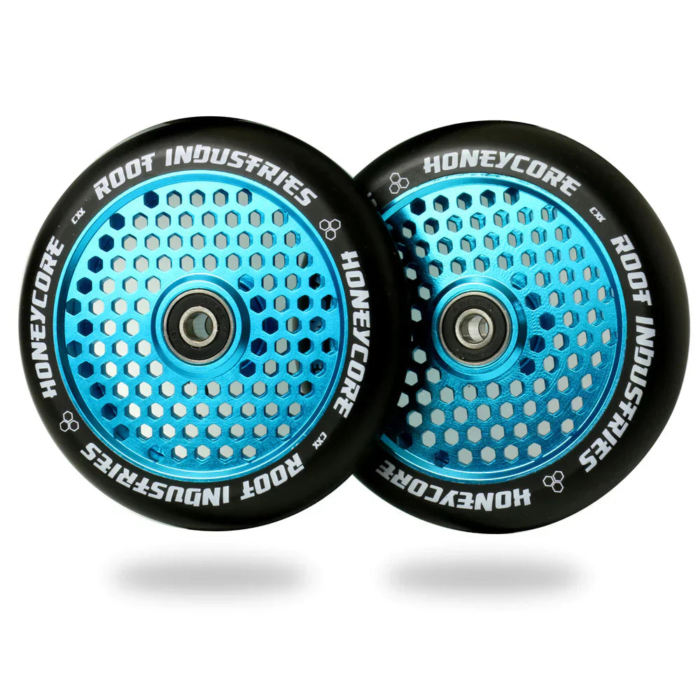 HoneyCore 120mm Wheels - Black/Sky Blue