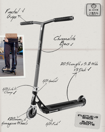Invictus v3 Scooter - Black Mirror