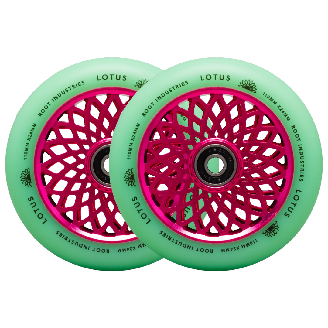 Lotus 110mm Wheels - Isotope/Pink