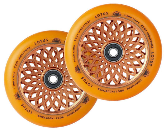 Lotus 110mm Wheels - Orange/Orange