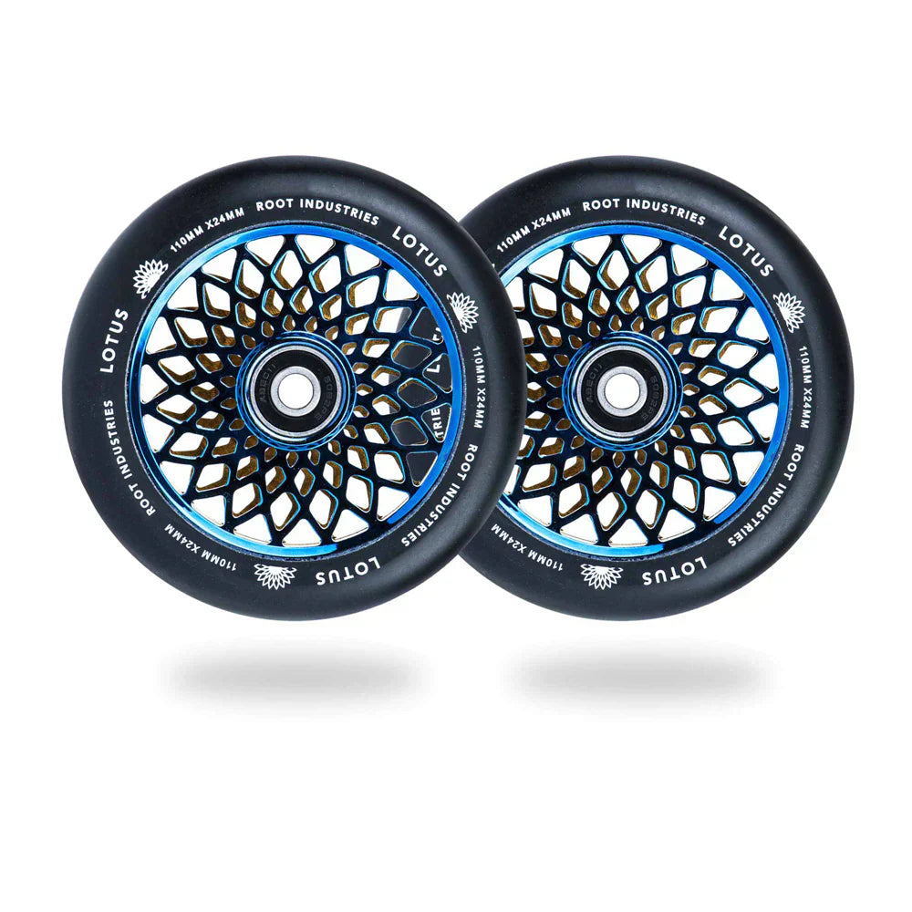 Lotus 110mm Wheels - Black/Blu-Ray