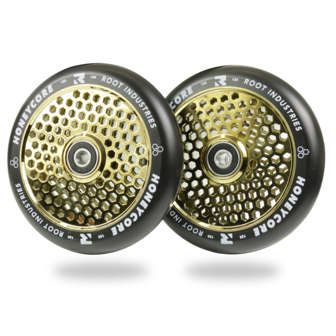 HoneyCore 120mm Wheels - Black/Gold Rush