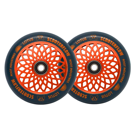 Lotus 110mm Wheels - ScooterFlow - Blue/Orange