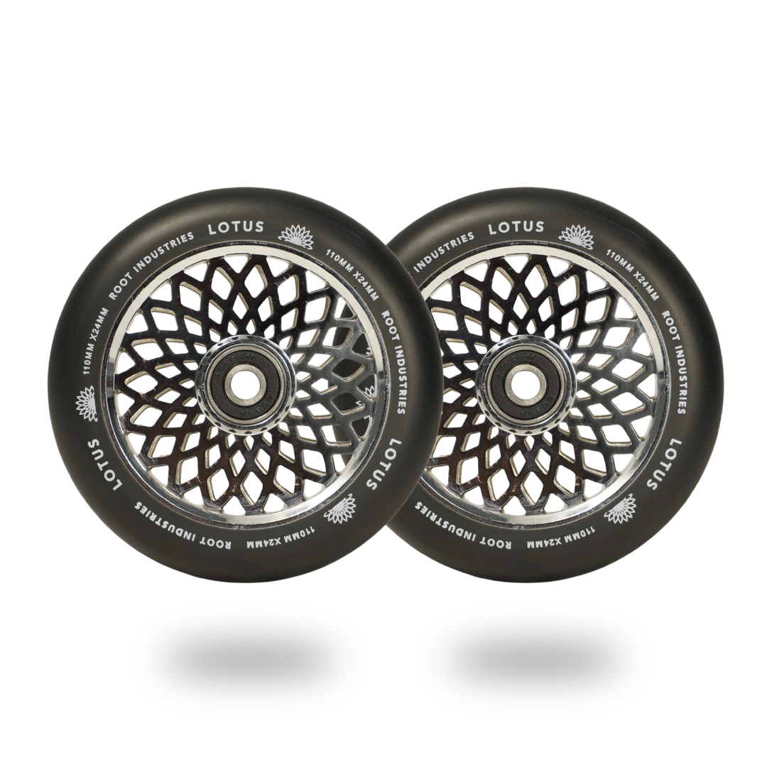 Lotus 110mm Wheels - Black / Mirror