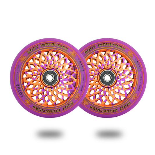 Lotus 110mm Wheels - Purple / Burnt Orange - Limited Edition