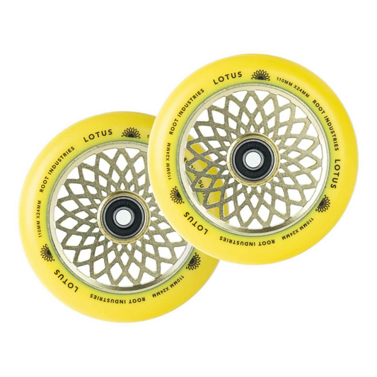 Lotus 110mm Wheels - Yellow/Yellow