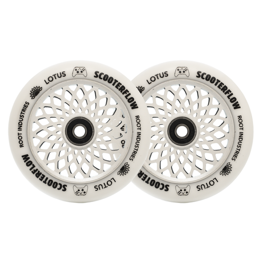 Lotus 110mm Wheels - ScooterFlow - White / White